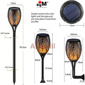 Measurement of BigM 96 LED Solar Flickering Dancing Flame Lights with Wall mount