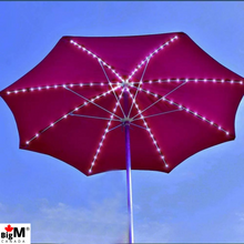 Load image into Gallery viewer, BigM Solar Powered 72 LED Cool White Patio Umbrella String Lights, Parasol Lights for Backyard, Patio, Deck, Balcony, Restaurant &amp; Beach Umbrella
