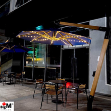 Cargar imagen en el visor de la galería, BigM Solar Powered 72 LED Cool White Patio Umbrella String Lights, Parasol Lights for Backyard, Patio, Deck, Balcony, Restaurant &amp; Beach Umbrella

