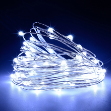 Load image into Gallery viewer, BigM Cool White LED Solar Copper String Lights for Outdoors
