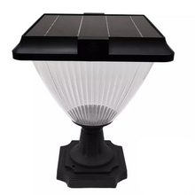 Load image into Gallery viewer, BigM Elegant Looking Bright LED Solar Post Lights are made of glass lampshade and higher quality aluminum materals

