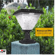 Load image into Gallery viewer, BigM Elegant Looking Bright LED Solar Post Lights is suitable to install at the entrance gates, stone posts, fence post tops, pillar tops, decks, patios, and poolside
