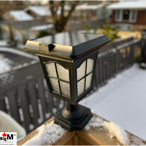 BigM Elegant Looking Vintage Style Solar Post Lights are easy to install