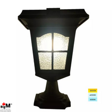 Load image into Gallery viewer, BigM Elegant Looking Vintage Style Solar Post Lights color is switchable to cool white (600kK and warm white (3000K)
