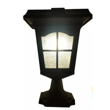 Cargar imagen en el visor de la galería, BigM Elegant Looking Vintage Style Solar Post Lights are made of high-quality aluminum materials and glass lampshade and  brings an elegant look to your front entrance and landscapes.
