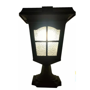 BigM Elegant Looking Vintage Style Solar Post Lights are made of high-quality aluminum materials and glass lampshade and  brings an elegant look to your front entrance and landscapes.