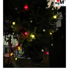 Load image into Gallery viewer, BigM Solar Powered 20 LED Christmas, Holiday &amp; Festive Decorative Colorful String Light Balls for Gazebo, Christmas Trees &amp; Outdoor Decoration
