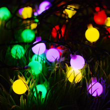 Charger l&#39;image dans la galerie, BigM 20 LED à énergie solaire pour Noël, vacances et fêtes, boules lumineuses colorées décoratives pour tonnelle, arbres de Noël et décoration extérieure
