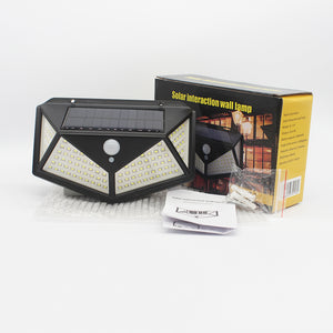 BigM Super Bright 114 LED Solar Motion Sensor Lights for Outdoors with packaging materials