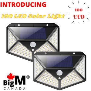 Image of 2 units of BigM Super Bright Wireless 100 LED Solar Lights