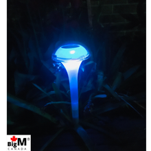 Load image into Gallery viewer, BigM RGB Color Changing Solar Mushroom Lights are changing to blue colour
