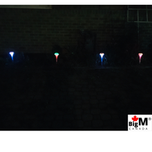 Load image into Gallery viewer, BigM RGB Color Changing Solar Mushroom Lights are glowing beautifully in dark
