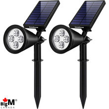 Load image into Gallery viewer, Image of BigM Wireless RGB Color Changing Solar Spotlights for Garden
