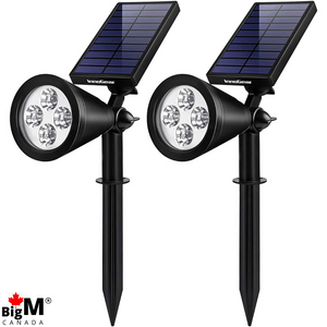Image of BigM Wireless RGB Color Changing Solar Spotlights for Garden