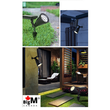 Load image into Gallery viewer, BigM Wireless RGB Color Changing Solar Spotlights can be used in the garden to light up plants, stones, walls, statues, sculptures, decorating pieces
