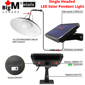 Image of BigM 16 LED Solar Light for Indoor with separate large solar panel, product descriptions