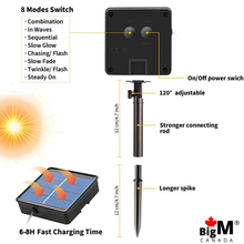 Load image into Gallery viewer, BigM LED solar fairy string lights come with a very efficient high absorbing solar panel
