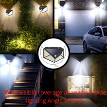 Load image into Gallery viewer, This BigM Bright 136 LED Solar Security Light with Motion Sensor is ideal for backyards, balconies, patios, decks fence posts
