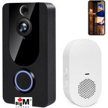 Cargar imagen en el visor de la galería, BigM 1080P Wireless Video Doorbell Camera with with a chime in the picture
