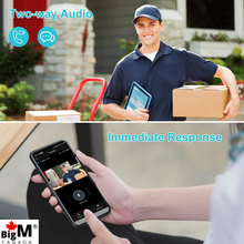 Load image into Gallery viewer, BigM 1080P Wireless Video Doorbell Camera features two way audio communication
