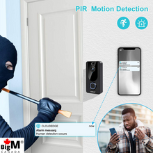 Load image into Gallery viewer, BigM 1080P Wireless Video Doorbell Camera features PIR Motion Detection that helps you to detect any motion around your property and notify you right way through the app
