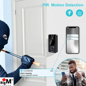 BigM 1080P Wireless Video Doorbell Camera features PIR Motion Detection that helps you to detect any motion around your property and notify you right way through the app