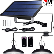 Charger l&#39;image dans la galerie, BigM Dual Headed 32 LED Bright solar lamp for gazebo is made off high quality ABS materials, monocrystalline solar panel
