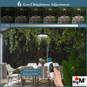 BigM Dual Headed 56 LED Bright Indoor Solar Lights for Gazebos can be controlled with a remote