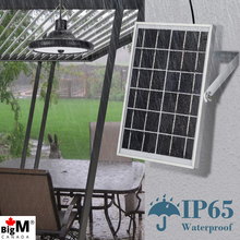 Charger l&#39;image dans la galerie, BigM Dual Headed 56 LED Bright Indoor Solar Lights installed in a patio
