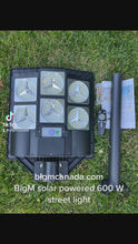 Load and play video in Gallery viewer, BigM 600W Heavy Duty Solar Street Light for commercial Outdoor Use
