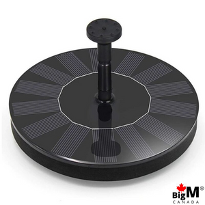 BigM Solar Floating Fountain for Bird Baths is powered by solar. You don't need any electrical connections