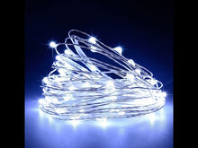 Load and play video in Gallery viewer, BigM Cool White LED Solar Copper String Lights for Outdoor Decoration
