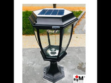Cargar y reproducir el video en el visor de la galería, BigM 16” Elegant Looking LED Outdoor Solar Post Lights for post Top
