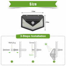 Load image into Gallery viewer, measurement of BigM Bright 136 LED Solar Security Light with Motion Sensor
