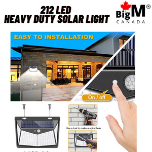 BigM  212 LED Best Solar Security Light is easy to install
