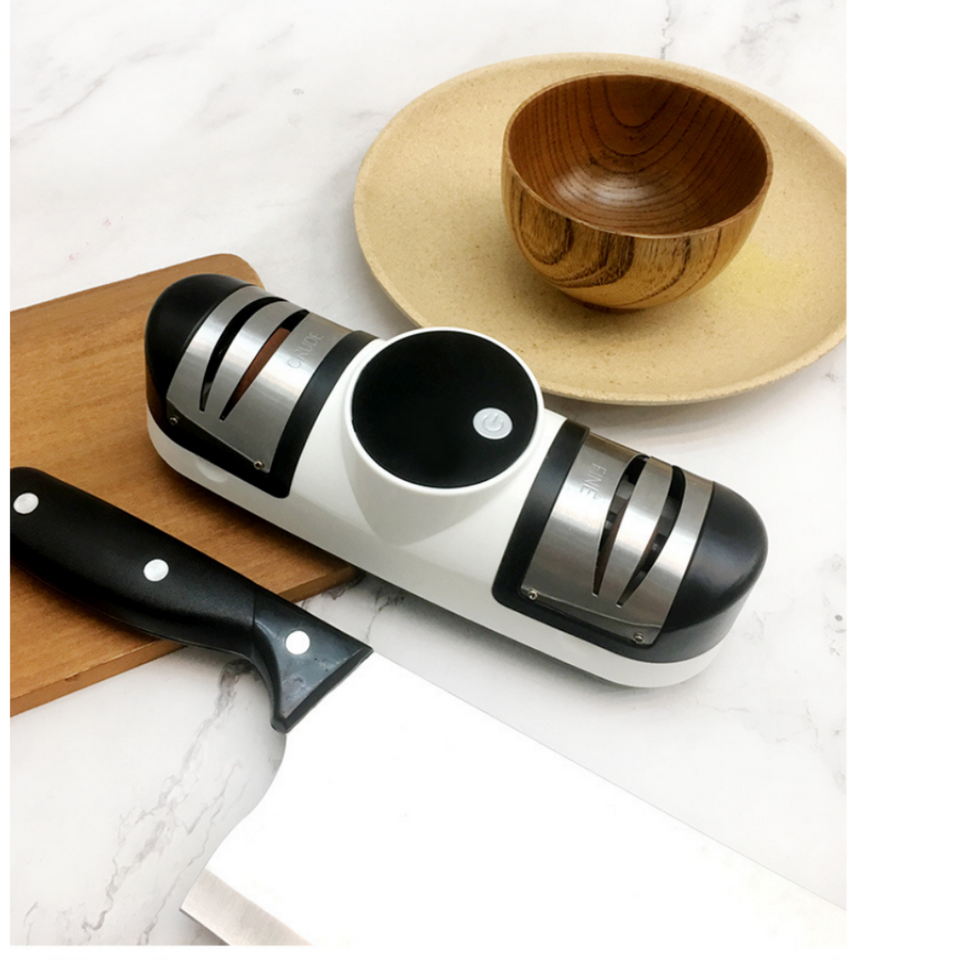 BigM Professional Electric Knife, scissors, Sharpener, Portable USB Rechargeable for Home Restaurant Use, Provides Razor-Sharped Edge, Easy to Use