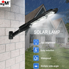 Load image into Gallery viewer, Features of BigM 100W solar street flood light
