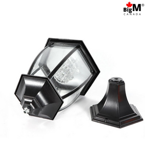 BigM 16” Elegant Looking LED Outdoor Solar Post Lights is easy to install on a pillar