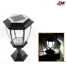 Load image into Gallery viewer, BigM 16” Elegant Looking LED Outdoor Solar Post Lights charge faster during day time and lights up the are for all night
