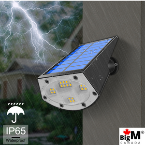 BigM 20 LED Cool White Wireless Solar Spotlights can be easily installed on the wall