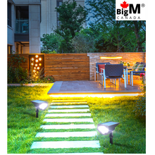 Cargar imagen en el visor de la galería, BigM 20 LED Cool White Wireless Solar Spotlights lights up the walkway and creates a beautiful atmosphere at night
