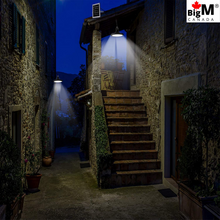 Charger l&#39;image dans la galerie, BigM 56 LED Bright Solar Gazebo Lights for Indoors Shades cabins Tents lights up a stairs and balcony at night
