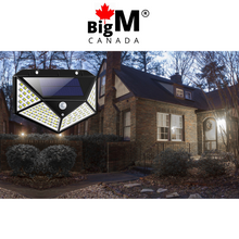 Charger l&#39;image dans la galerie, BigM Bright 136 LED Solar Security Light with Motion Sensor gives you peace of mind when you walk out at night
