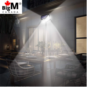 BigM Bright 136 LED Solar Security Light with Motion Sensor generate bright light at night