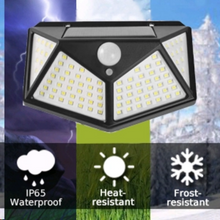 Load image into Gallery viewer, BigM Bright 136 LED Solar Security Light with Motion Sensor can withheld Canadian cold weather
